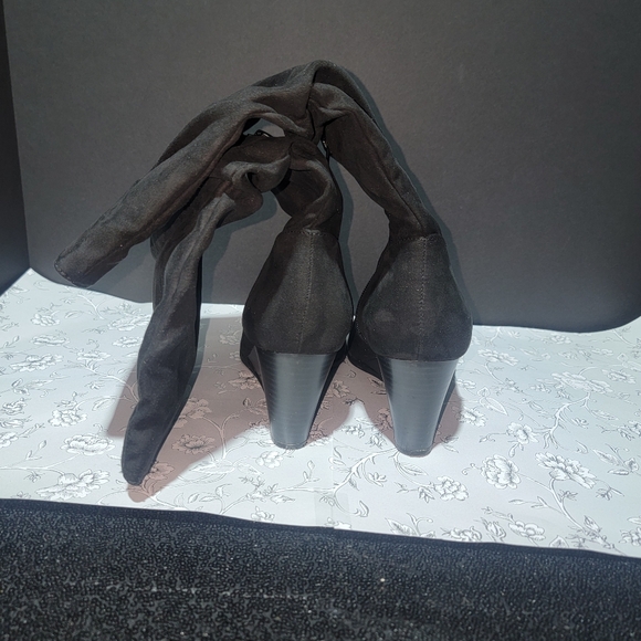 a.n.a Bianca Boots Women's Size 7.5 Black Calf High - Picture 4 of 5